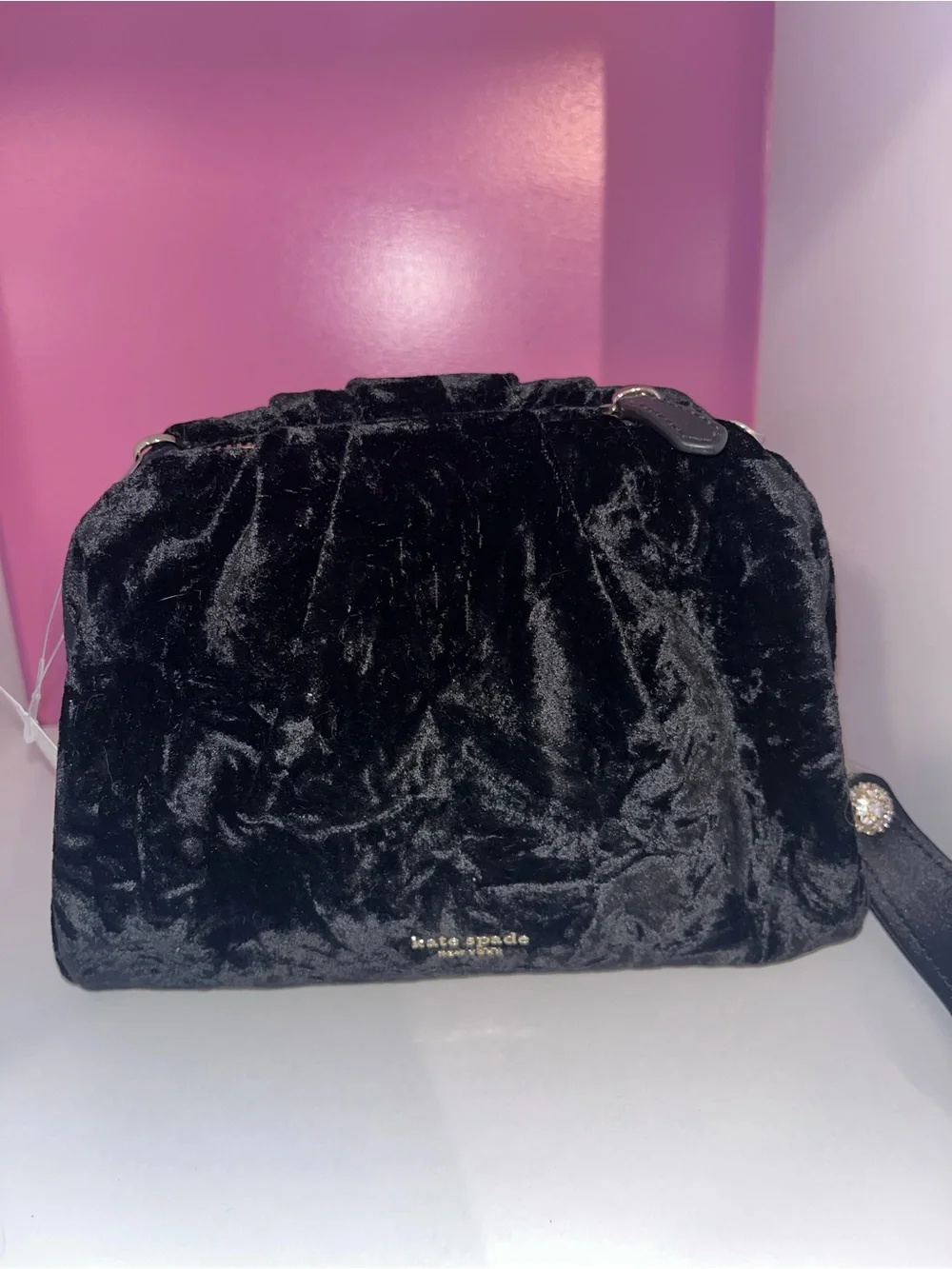 kate spade NWT! Pretty Kitty Velvet Party Clutch